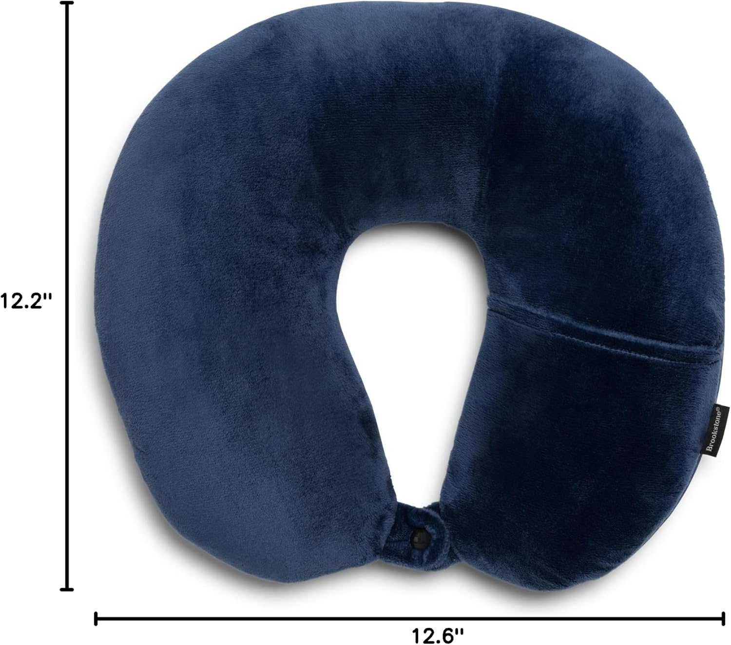 Brookstone Microbead Neck Pillow Soft Travel Pillow with Phone Pocket - Image 8