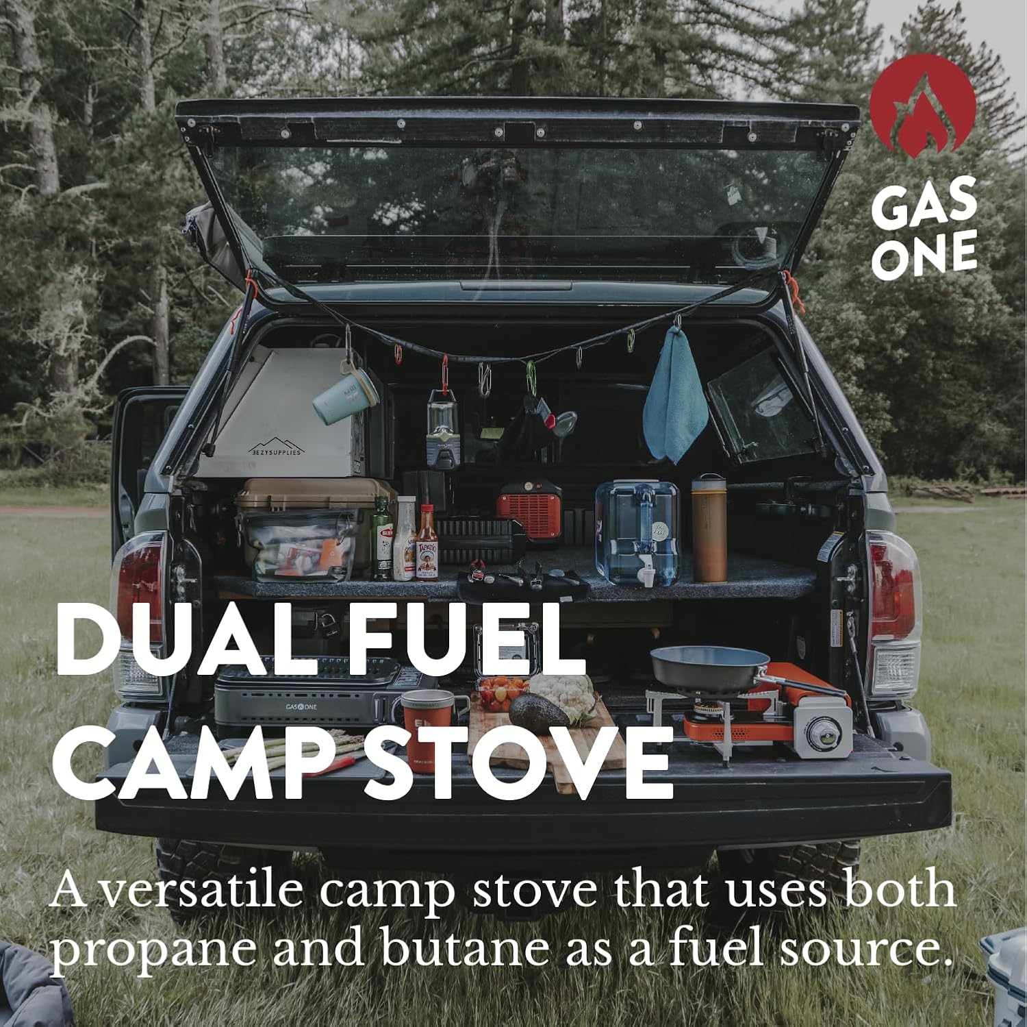 GasOne 15,000 BTU Propane or Butane Stove Dual Fuel Stove Portable Camping Stove - Patented - with Carrying Case Great for Emergency Preparedness Kit - Image 2